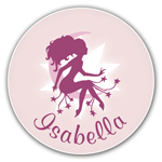 Name Doodles - Personalized Melamine Plates (Fairy Moon) (GSWP-P12)